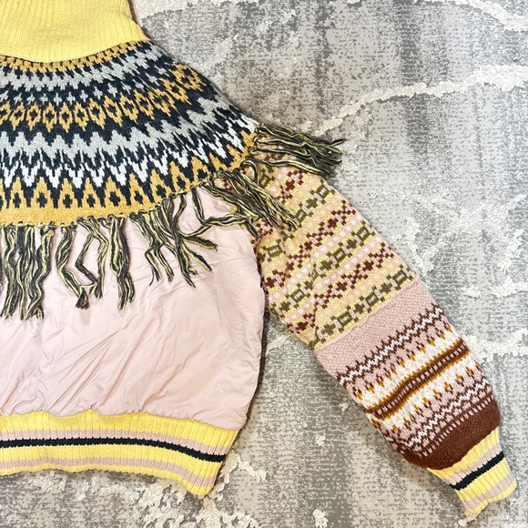 We The Free Riley Swit Fringe Knit Bomber Jacket - Picture 6 of 9